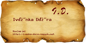 Ivánka Dóra névjegykártya