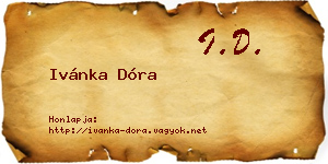 Ivánka Dóra névjegykártya